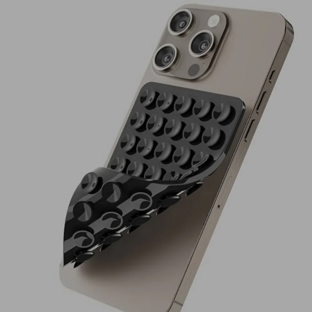 Black Silicone 24 Suction Cup Phone Holder-